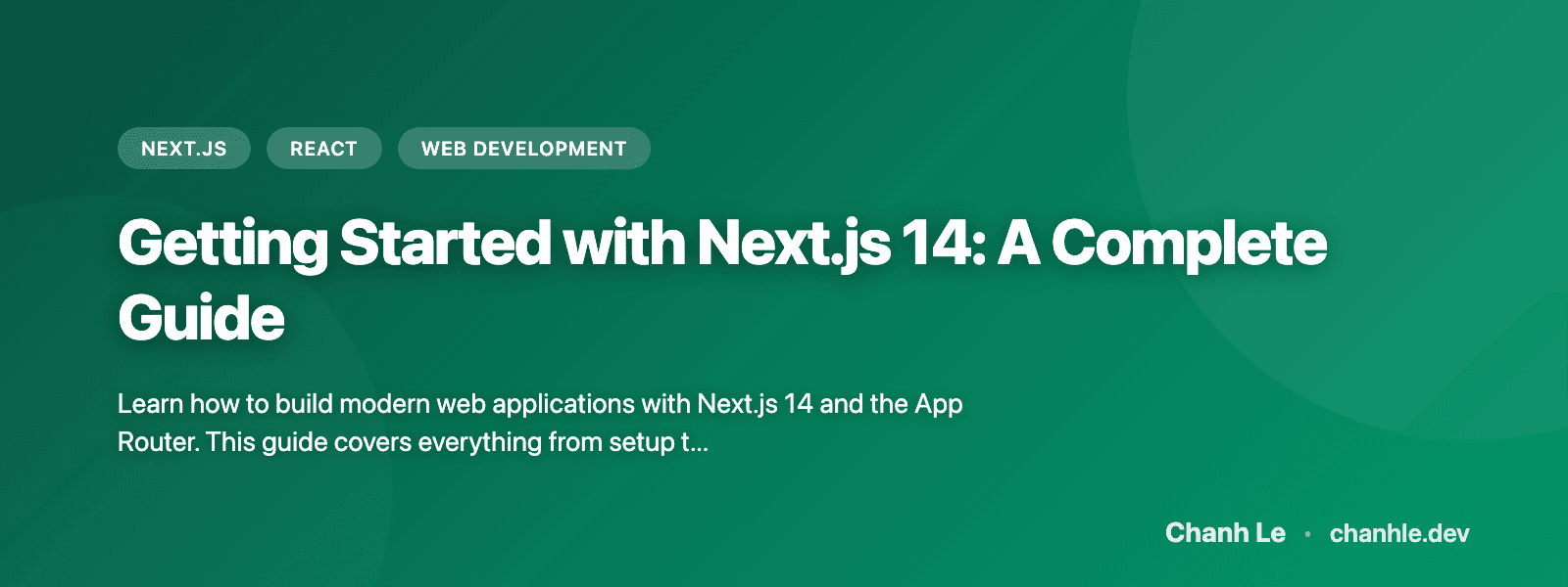 Getting Started with Next.js 14: A Complete Guide