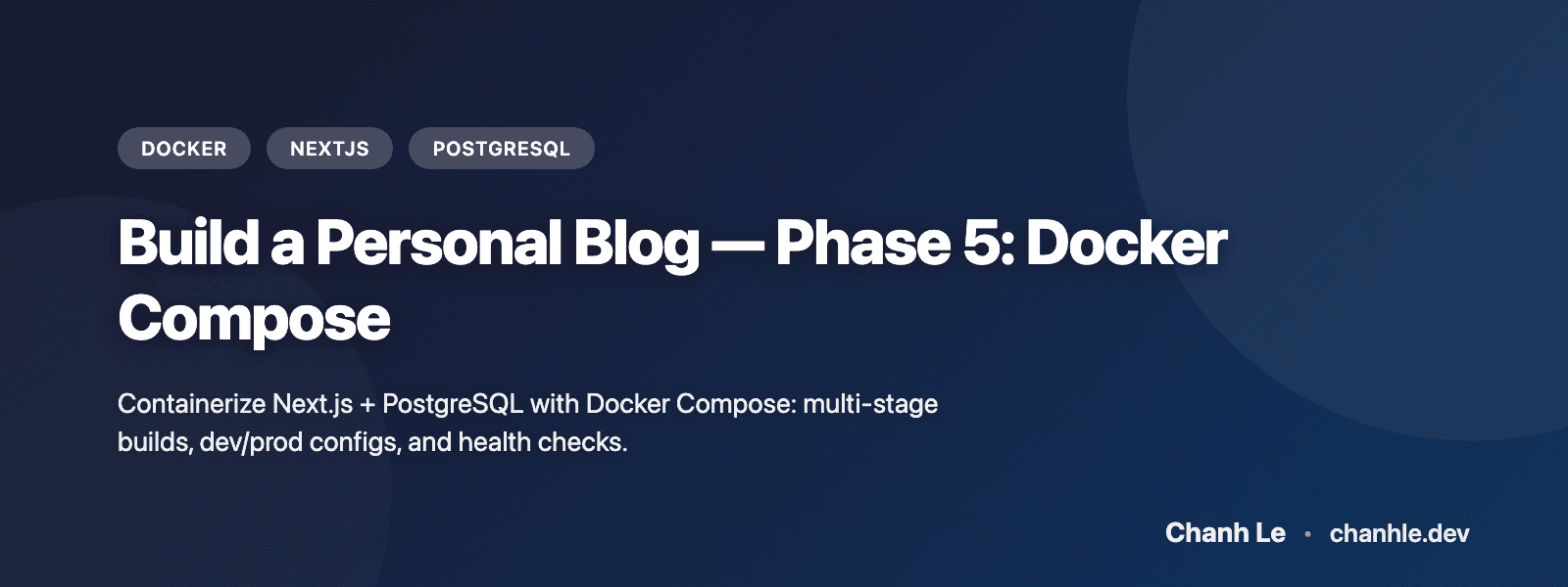Build a Personal Blog — Phase 5: Docker Compose