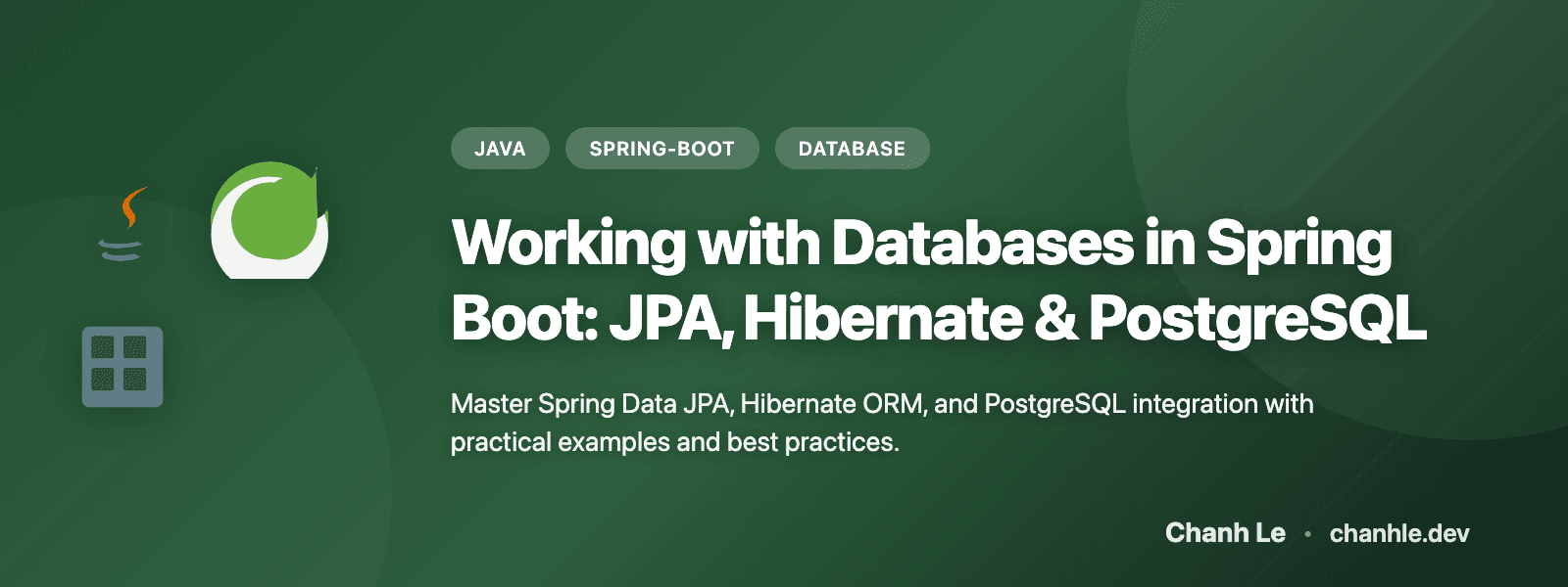 Spring Boot Database Integration with JPA & PostgreSQL