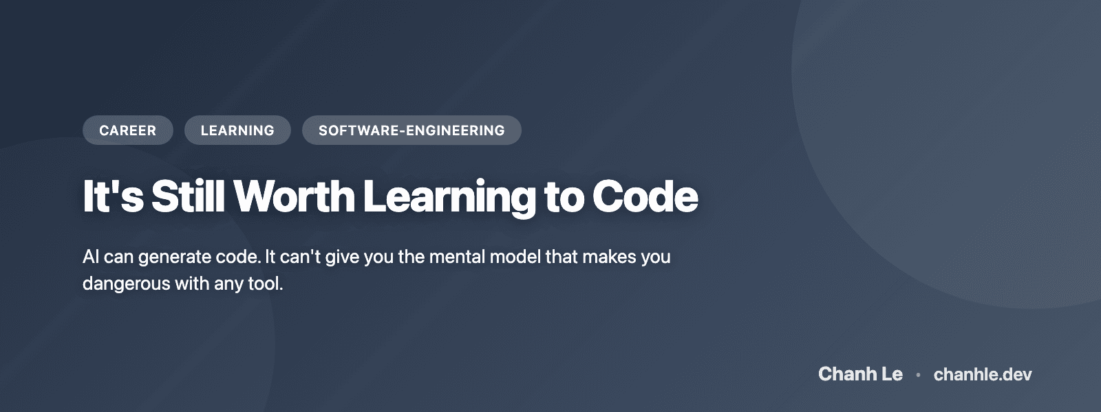 It's Still Worth Learning to Code