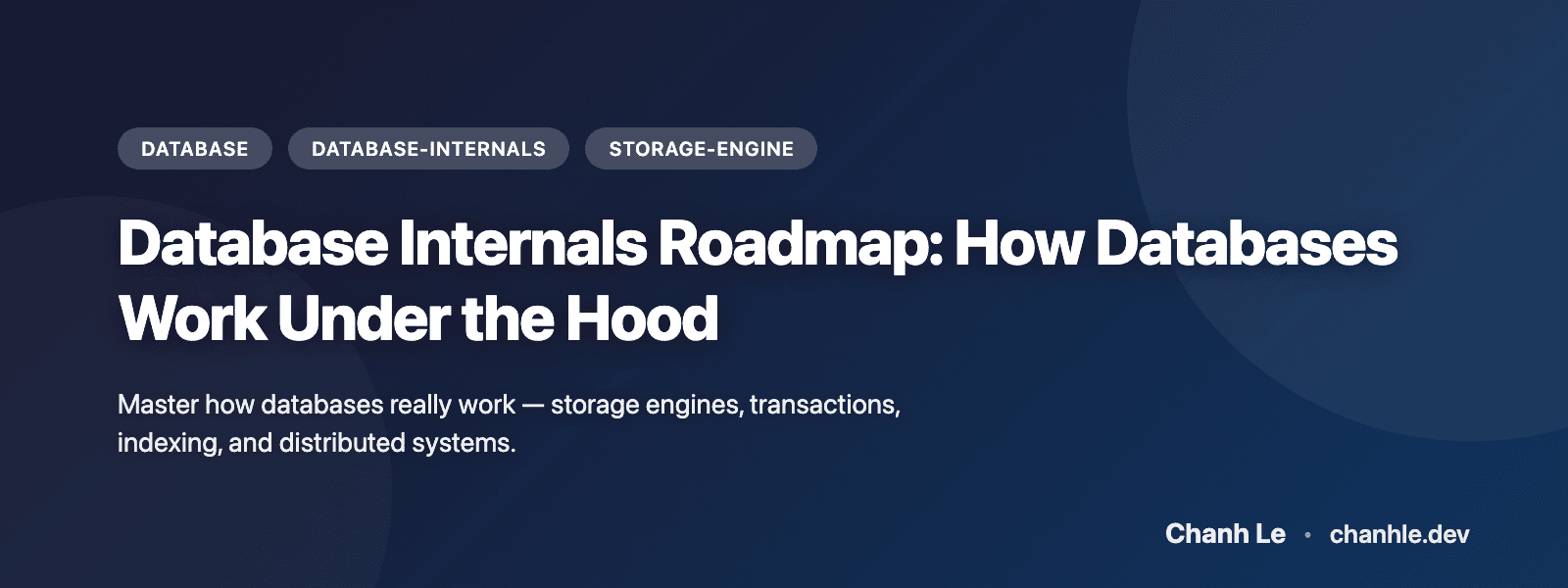 Database Internals Roadmap: How Databases Work Under the Hood