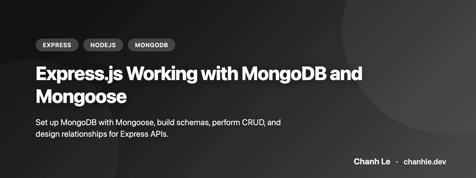 Express.js Working with MongoDB and Mongoose