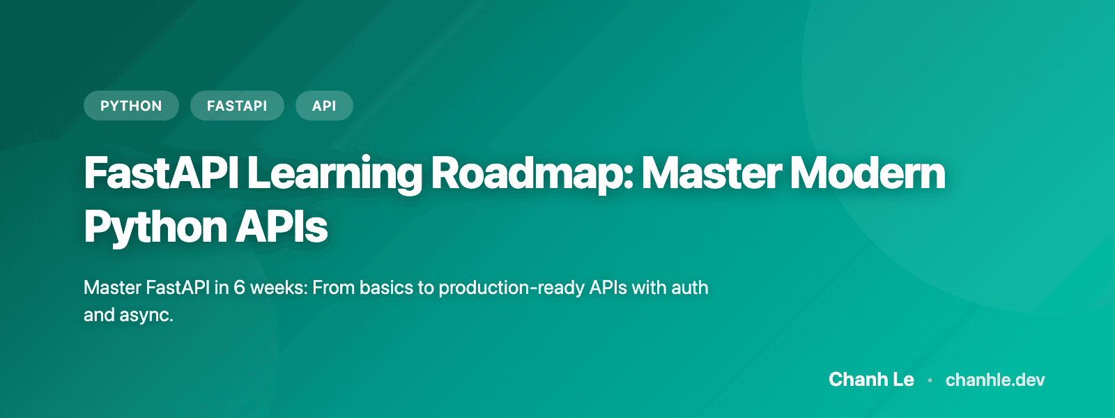 FastAPI Learning Roadmap: Master Modern Python APIs