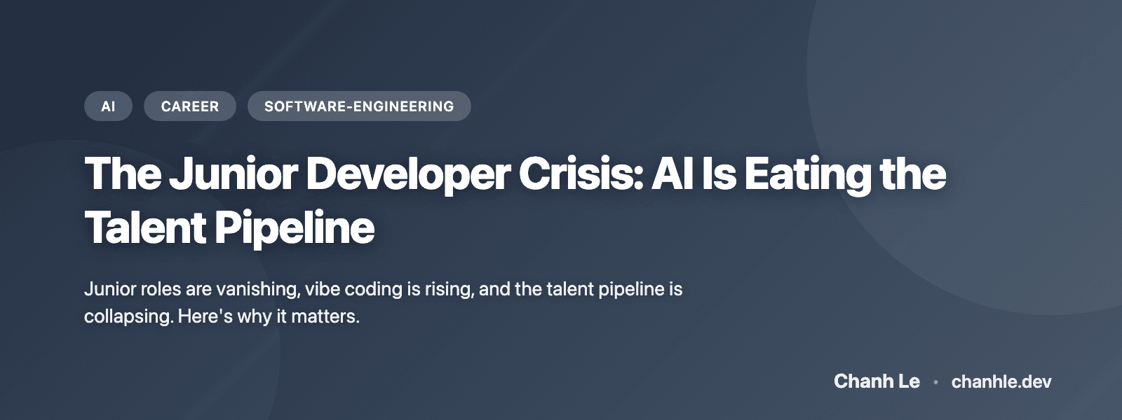The Junior Developer Crisis: AI Is Eating the Talent Pipeline