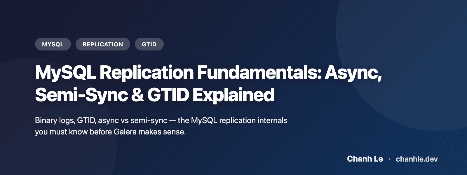 MySQL Replication Fundamentals: Async, Semi-Sync & GTID Explained