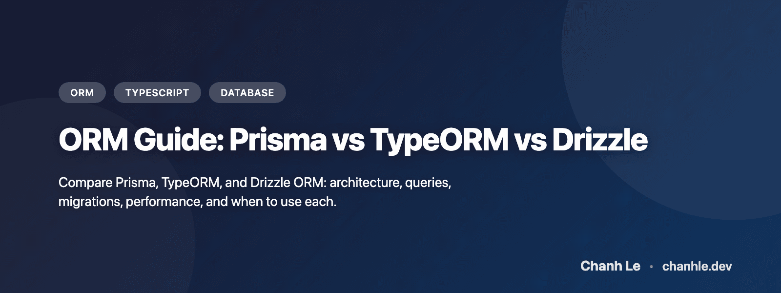ORM Guide: Prisma vs TypeORM vs Drizzle