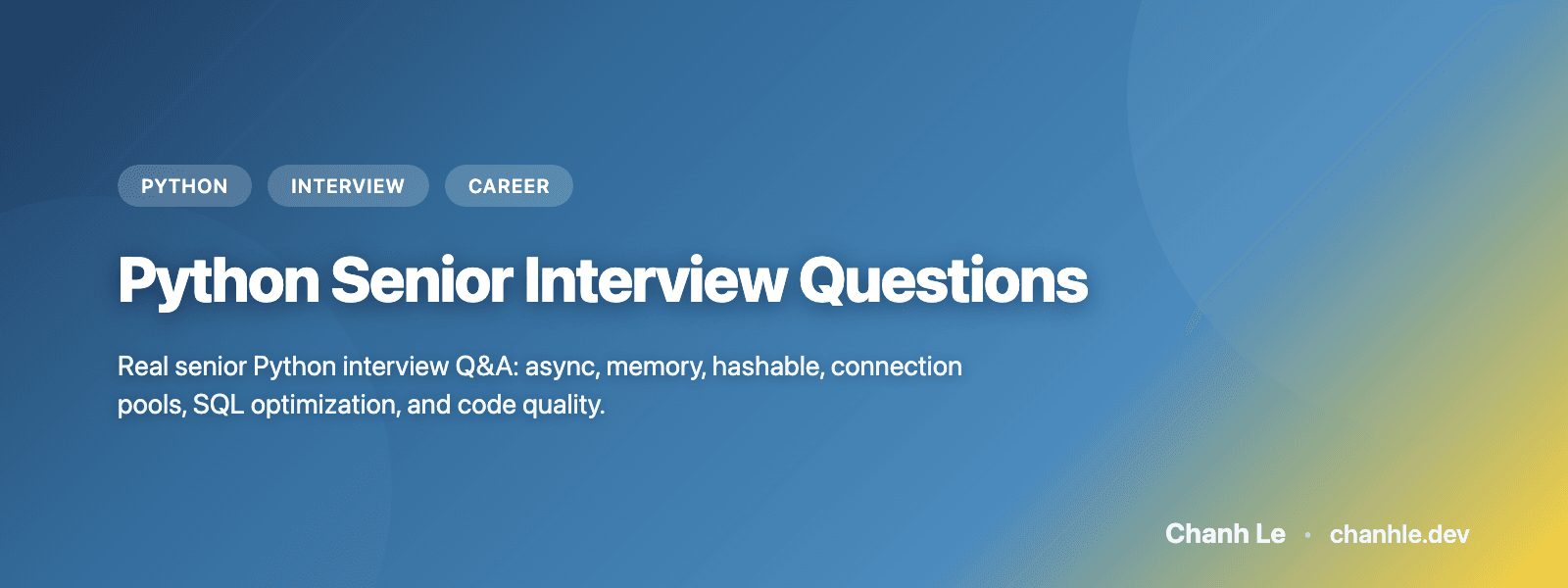 Python Senior Interview Questions