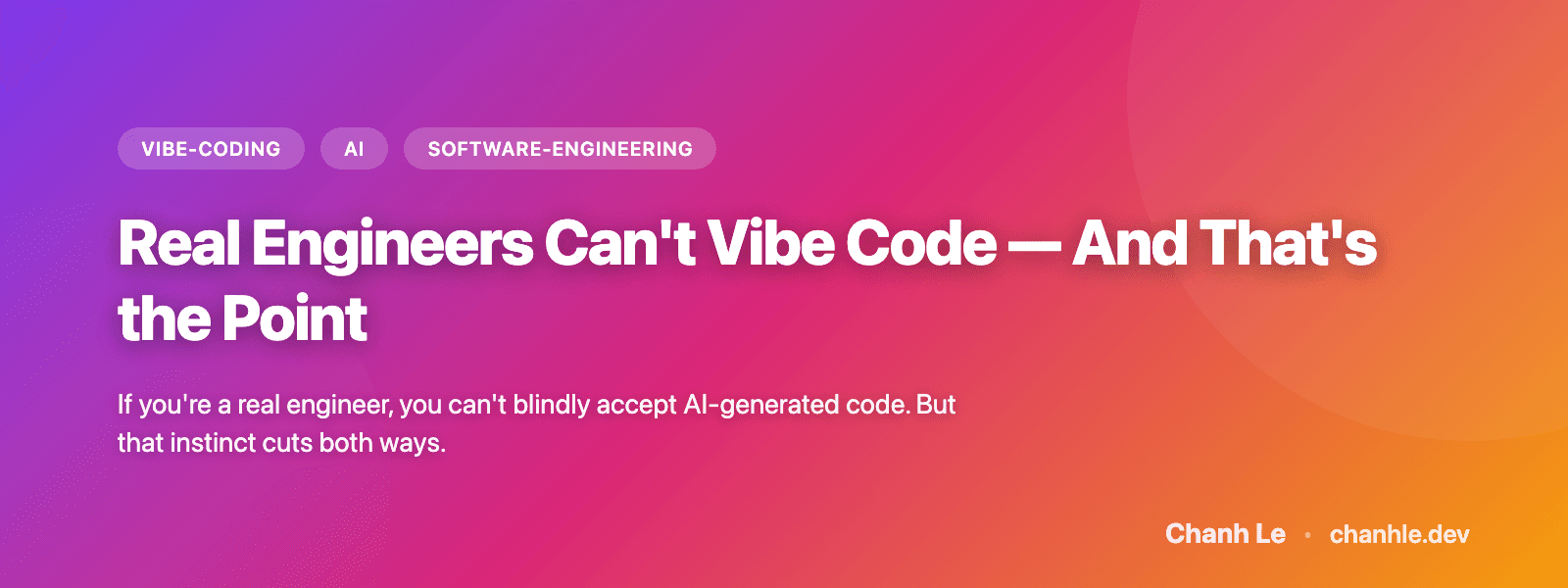 Real Engineers Can't Vibe Code — Research Confirms It