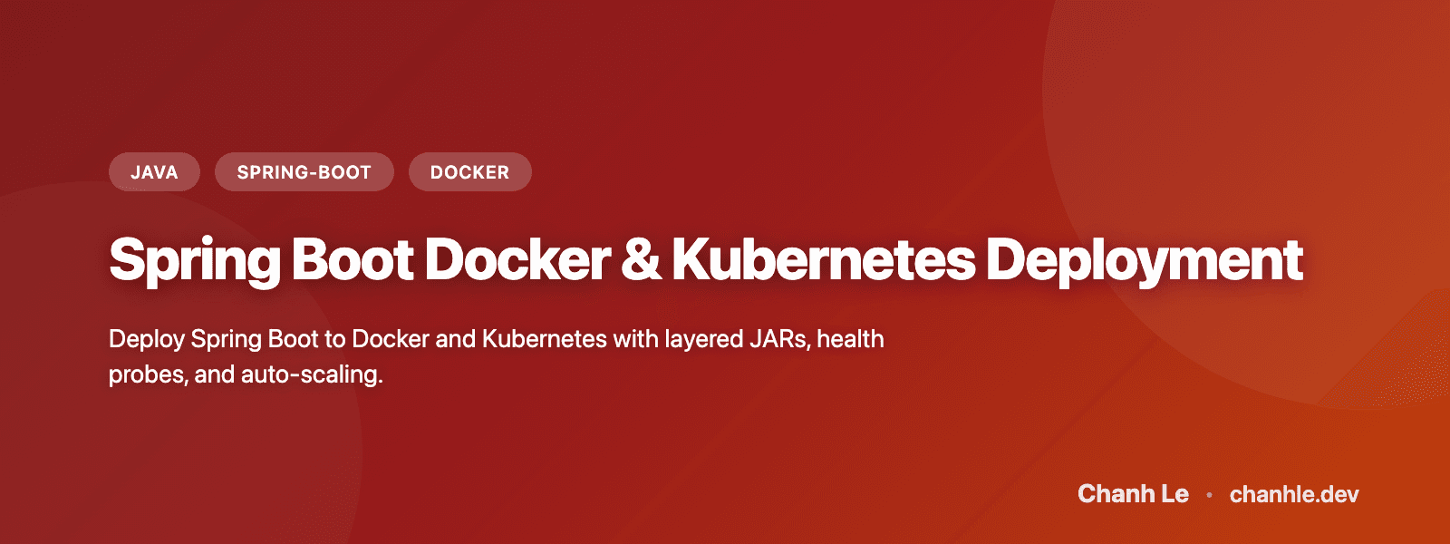 Spring Boot Docker & Kubernetes Deployment