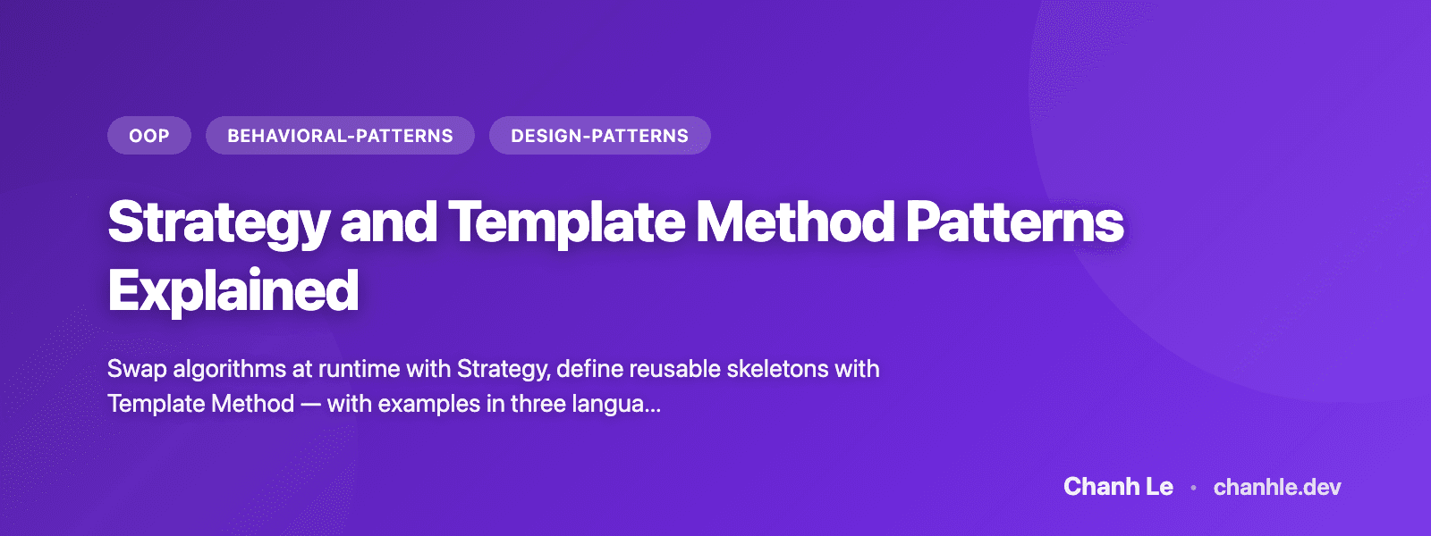 Strategy and Template Method Patterns Explained