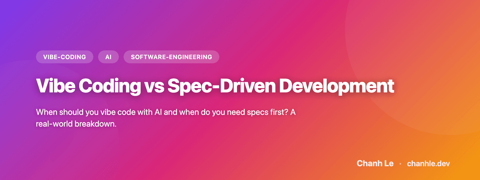 Vibe Coding vs Spec-Driven Development