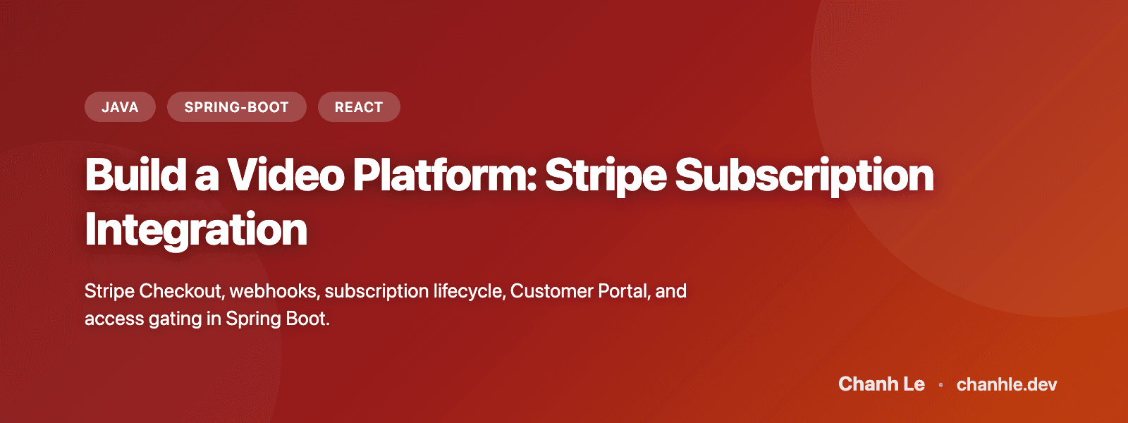 Build a Video Platform: Stripe Subscription Integration