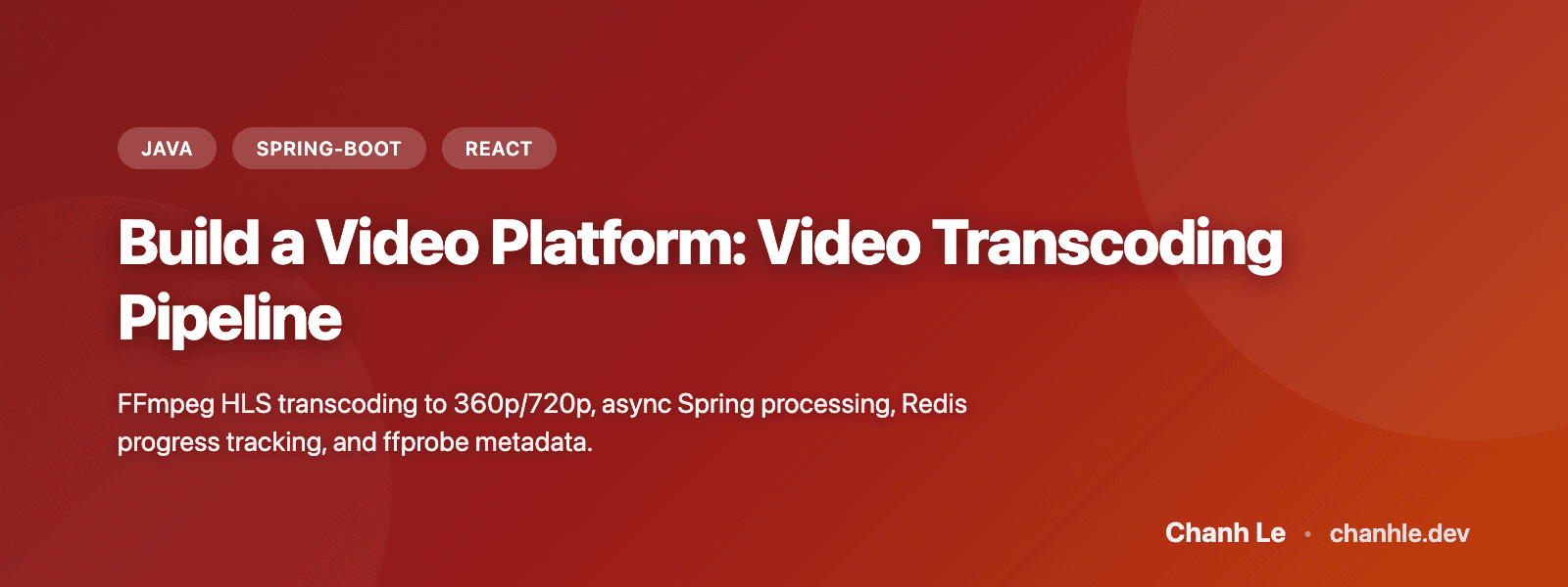 Build a Video Platform: Video Transcoding Pipeline