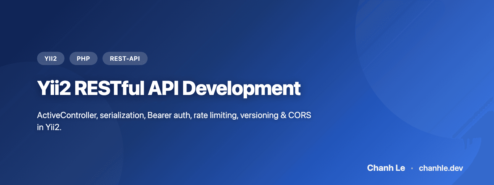 Yii2 RESTful API Development